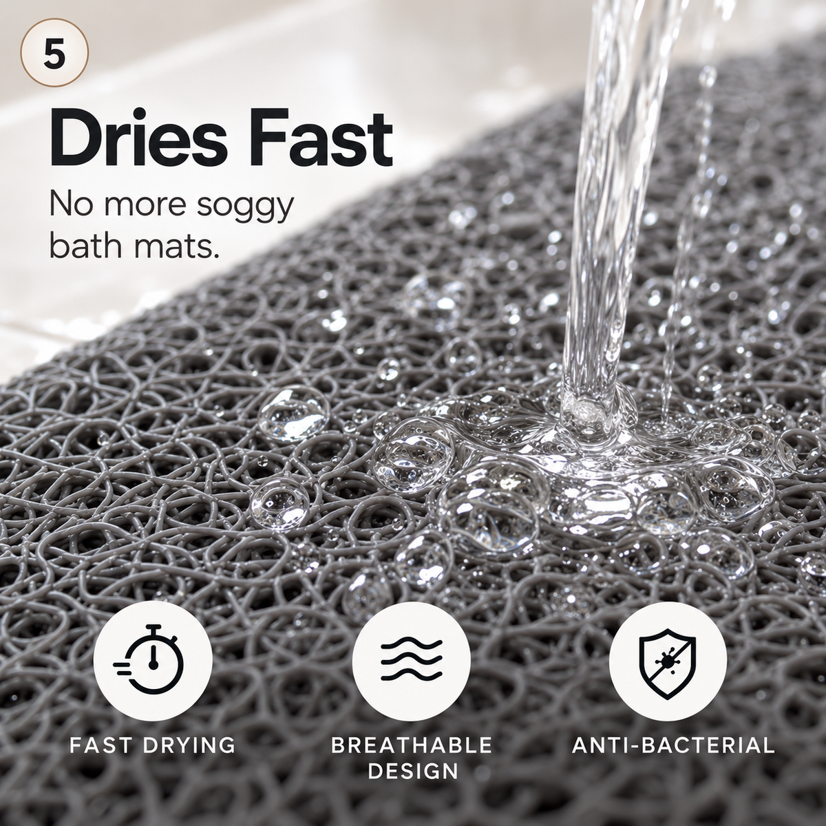 PureStyle Non-Slip Shower Mat